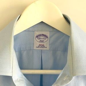 Brooks Brothers Dress Shirts Slim Fit Non-iron Sky Blue 15 1/2 - 2/3